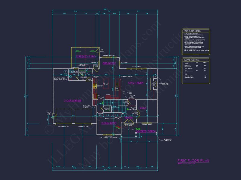 Colonial Craftsman house Plan Featuring 3 Floors & CAD Designs