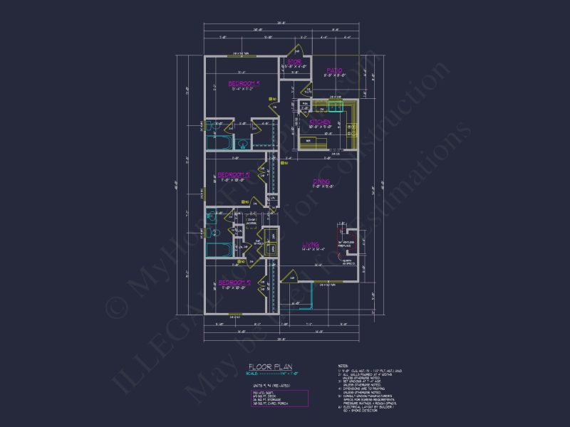 Colonial Duplex house Plan with 2 Floors & CAD Designs