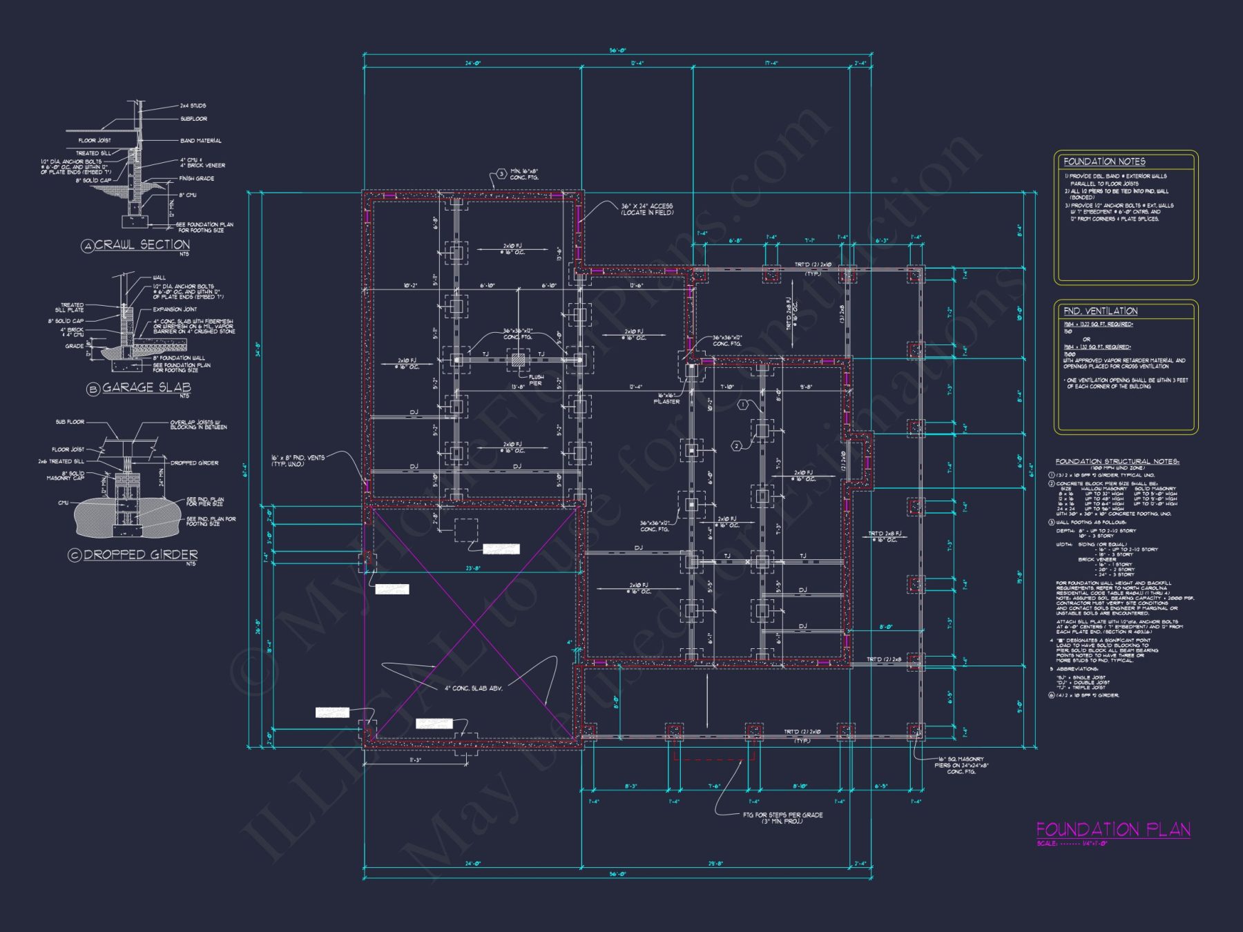 Colonial Farmhouse house Plan with 2 Floors & 4 Bedrooms
