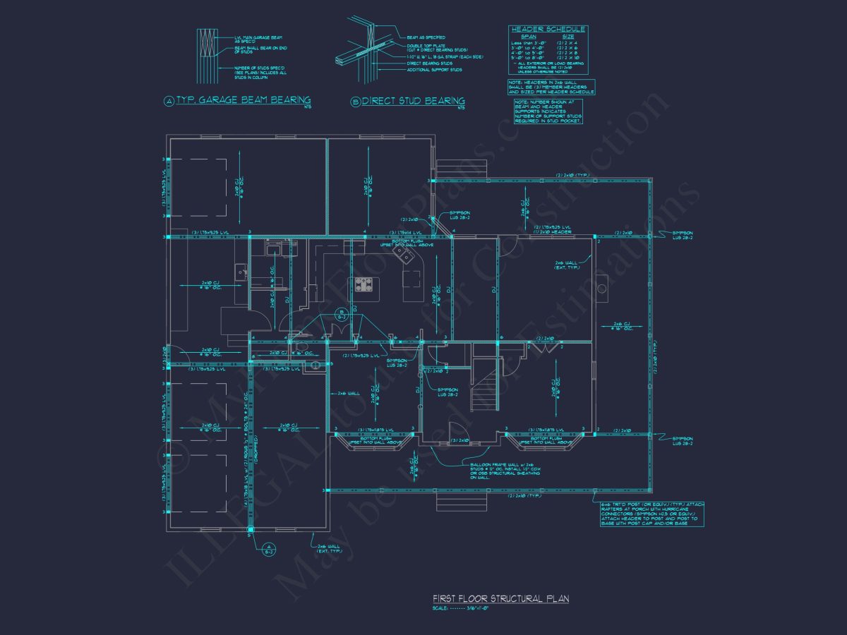 Colonial Farmhouse house Plan with 2 Floors and Detailed CAD Blueprint