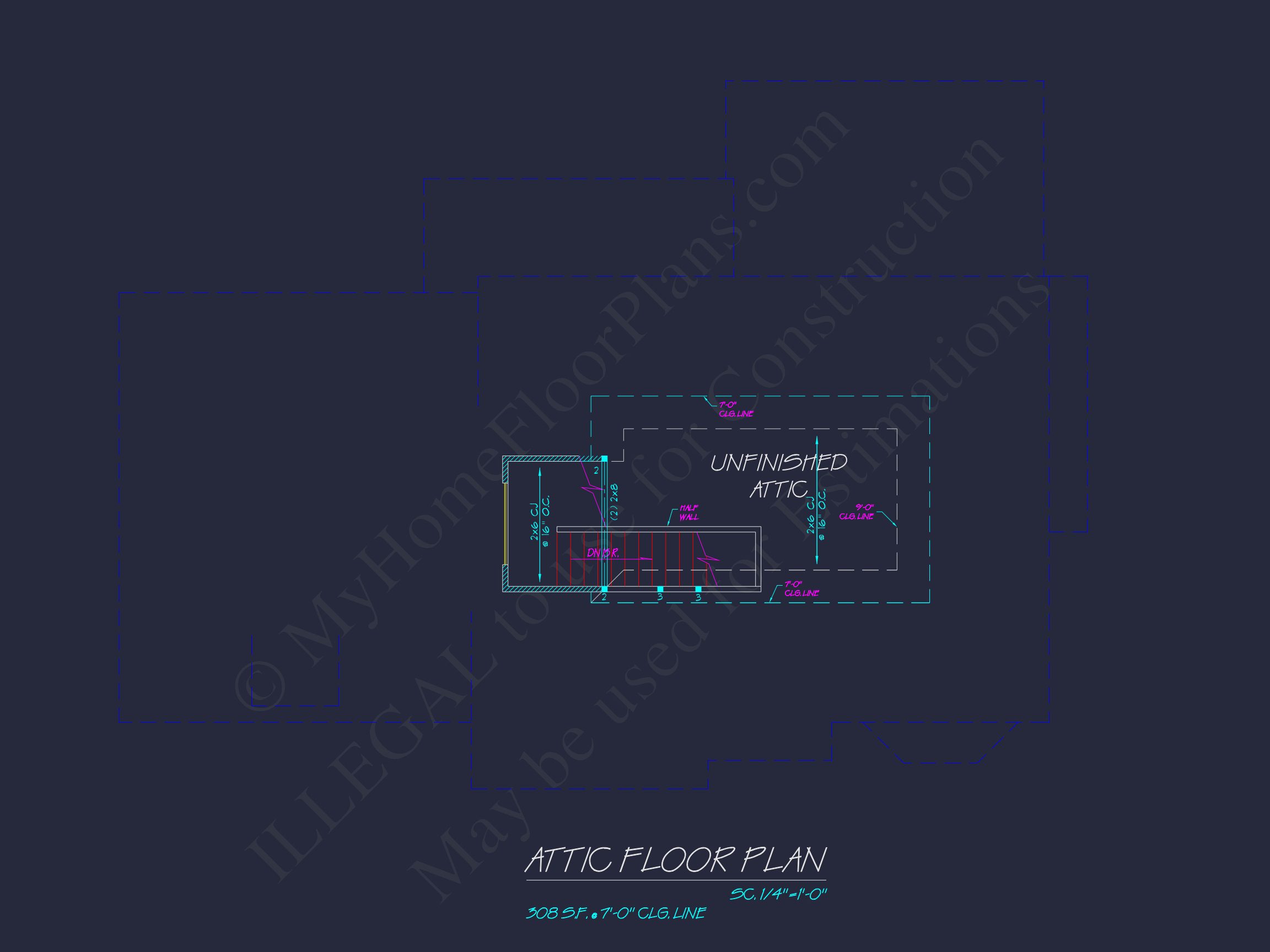 Colonial Farmhouse house Plan with 2,725 SF CAD Design
