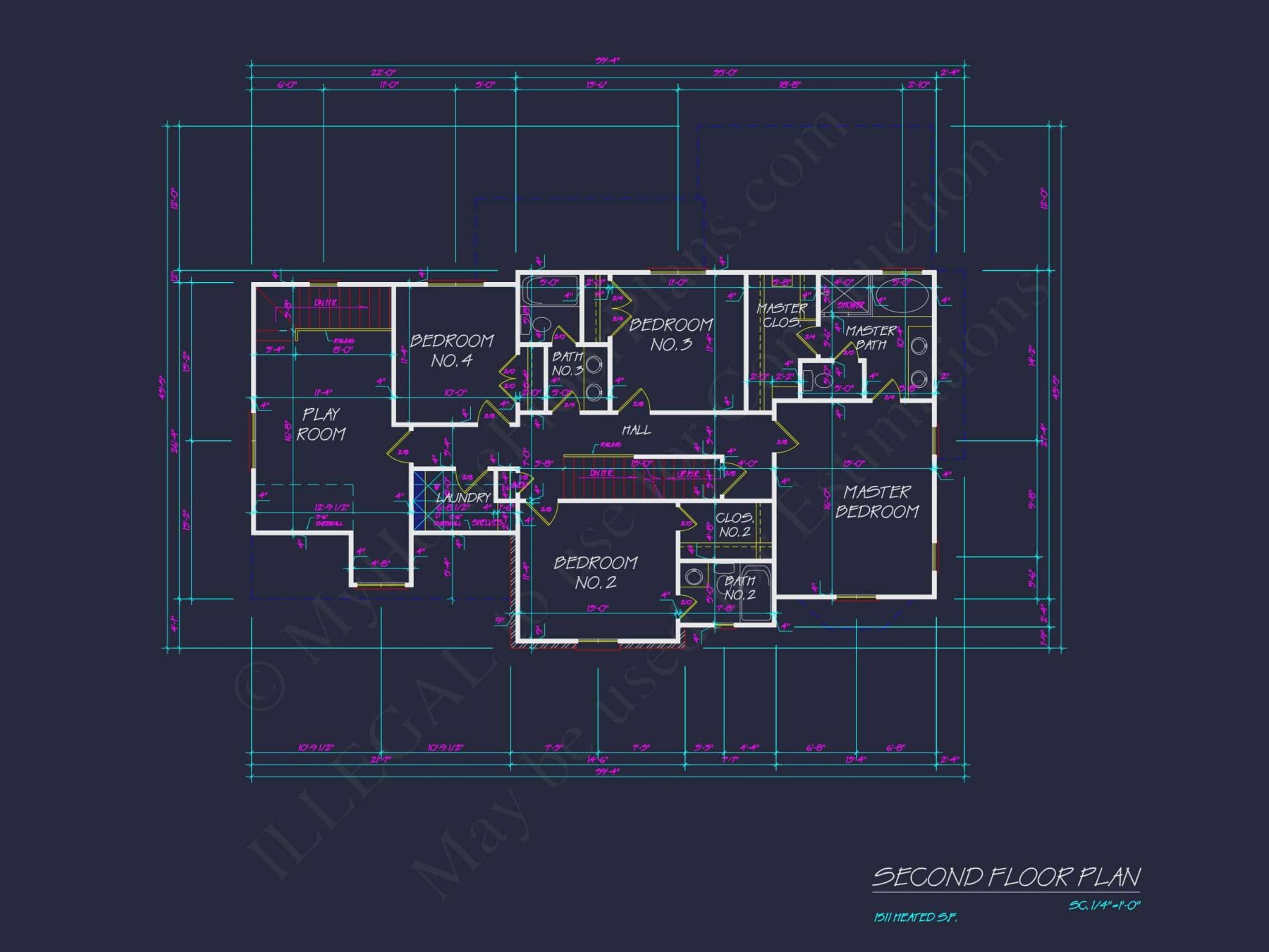 Colonial Farmhouse house Plan with 2, 725 SF CAD Design