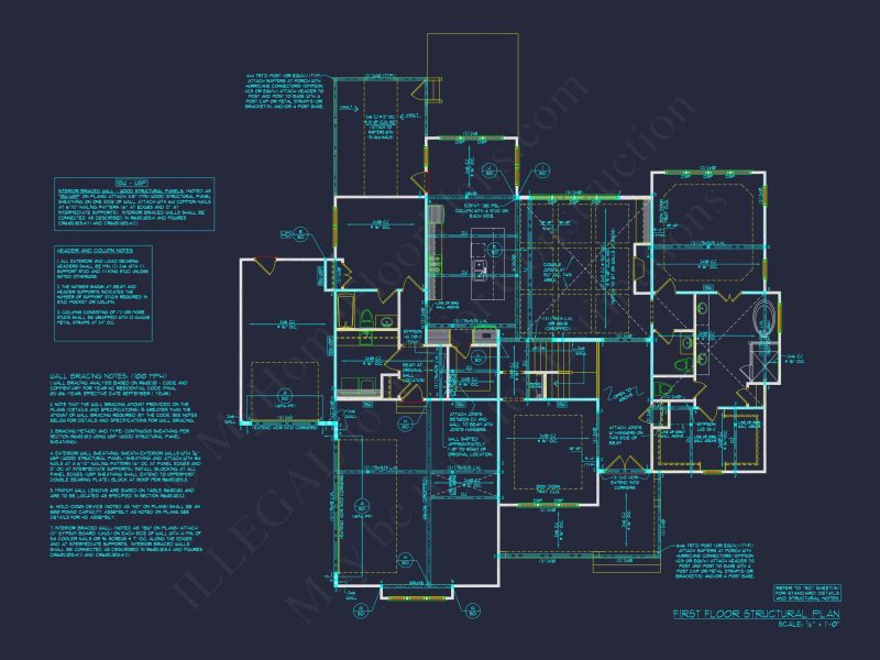 Colonial Farmhouse house Plan with 5+ Baths and Bonus Room