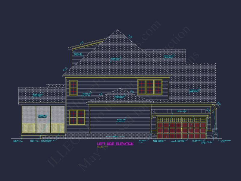 Colonial Farmhouse house Plan with 5+ Baths and Bonus Room