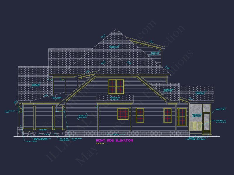 Colonial Farmhouse house Plan with 5+ Baths and Bonus Room