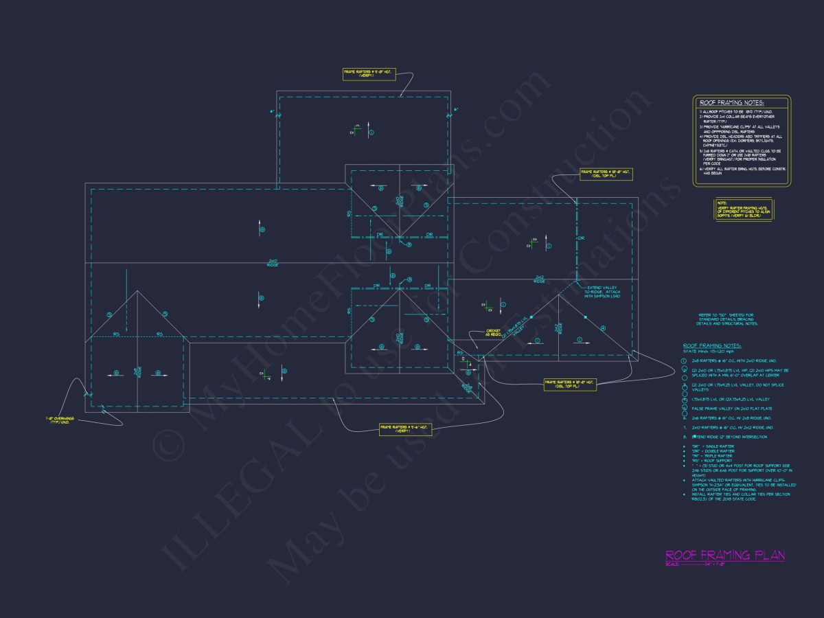 Colonial Farmhouse house Plan with CAD Designs and Floor Blueprint