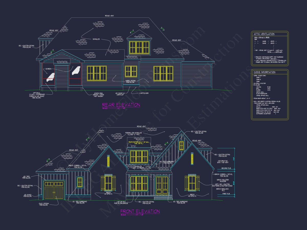 Colonial Farmhouse house Plan with Spacious Floor Designs