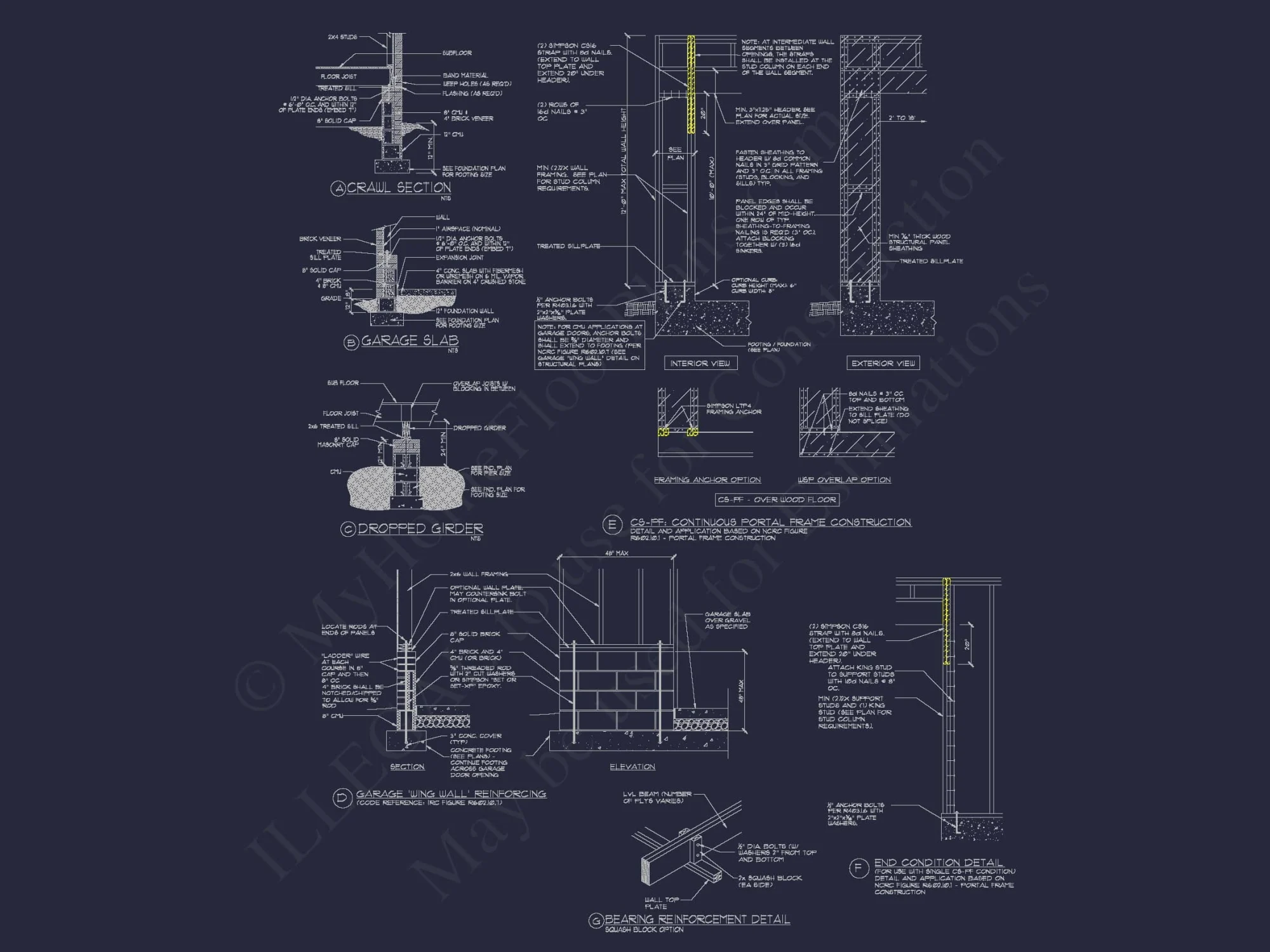 Colonial house Floor Plan: 2-Story, 5-Bed, 4-Bath Blueprint