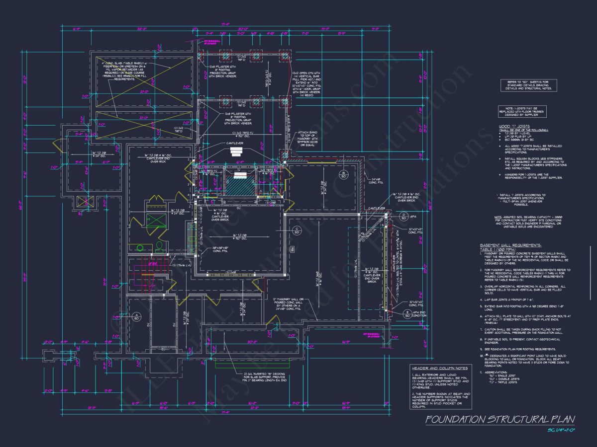 Colonial house Plan with 2 Floors, CAD Blueprints & Designs