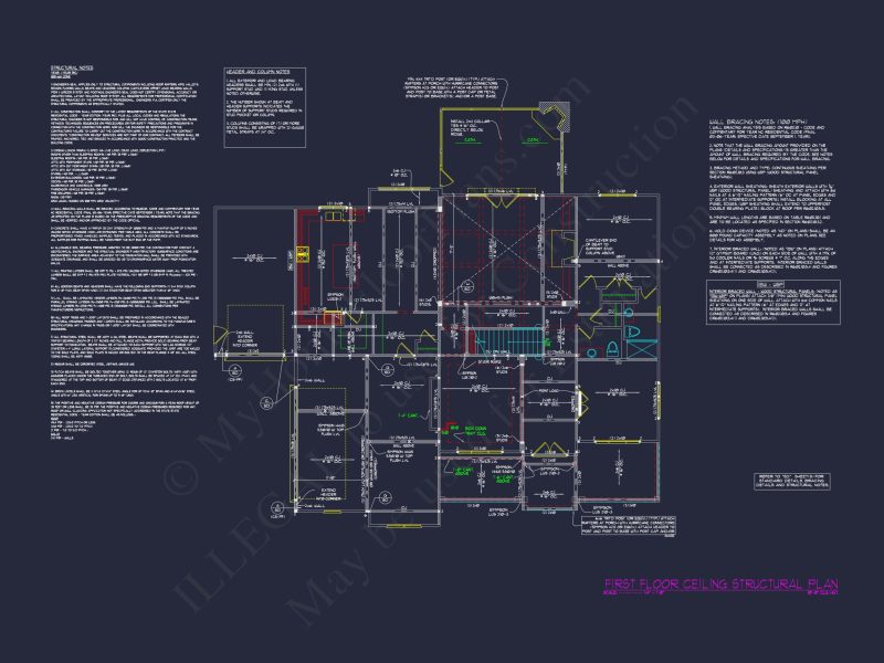 Colonial house Plan with 3 Story Design, Spacious Features