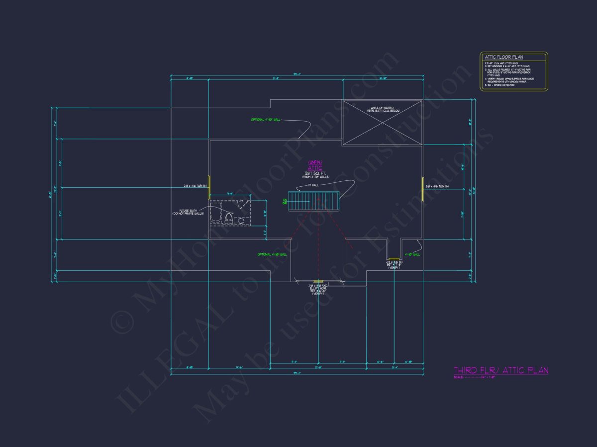Colonial house Plan with 3 Story Design, Spacious Features