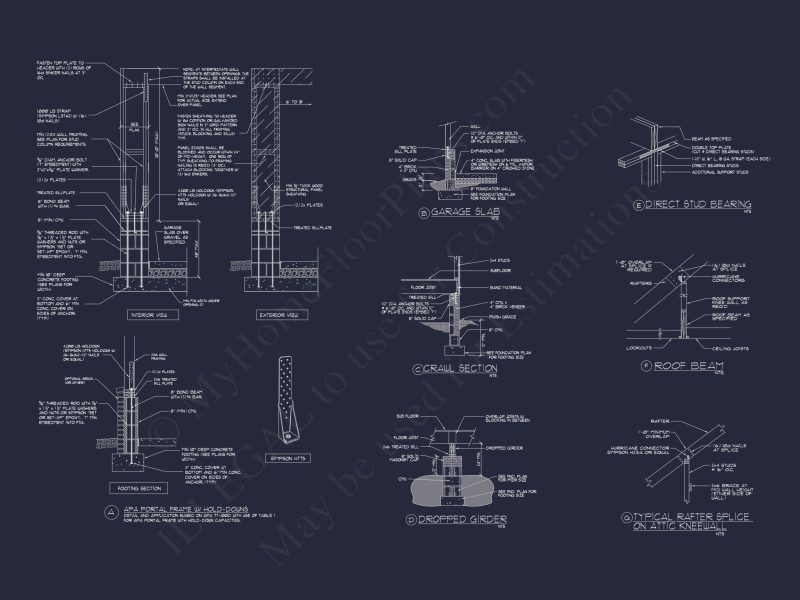 Colonial house Plan with CAD Designs and Detailed Blueprints