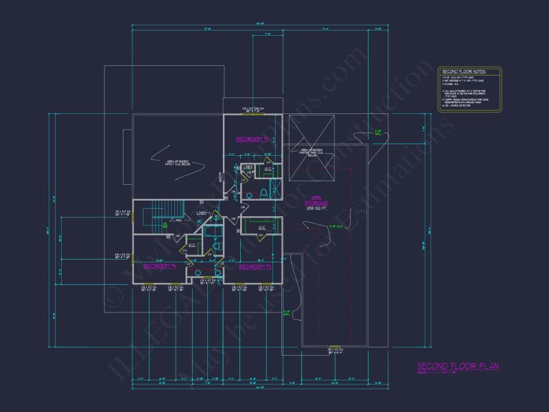 Colonial house Plan with CAD Designs and Detailed Blueprints