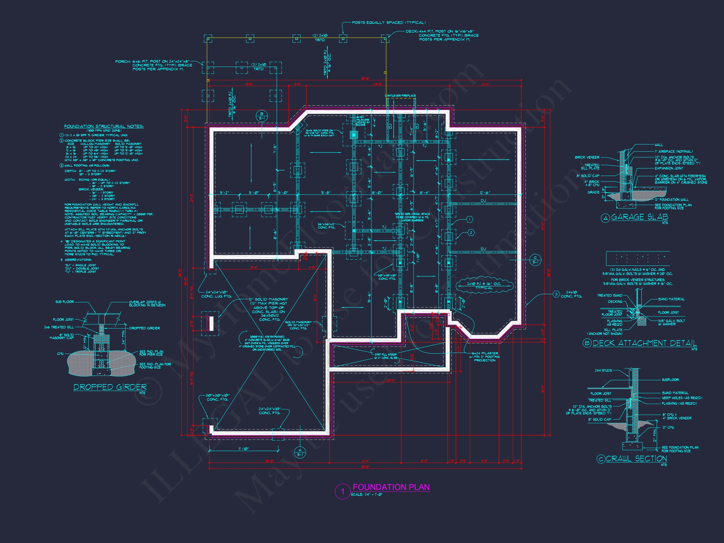 Colonial Revival Home Plan: 3D Blueprint for Spacious Designs