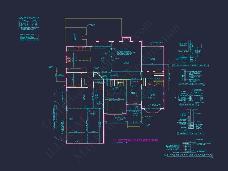 Colonial Revival house Plan: 3D Blueprint for Spacious Designs