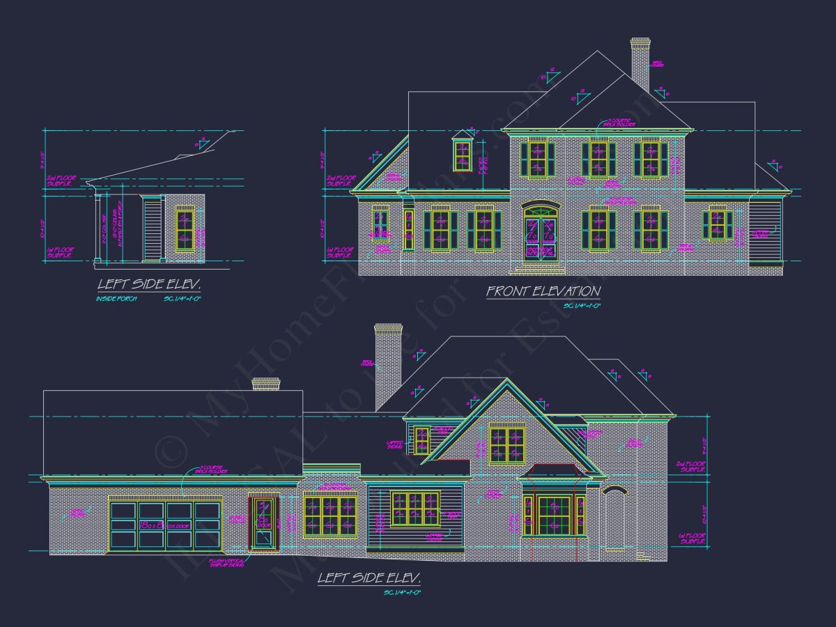 Colonial Revival house Plan - Beautiful Floor Plan & Designs