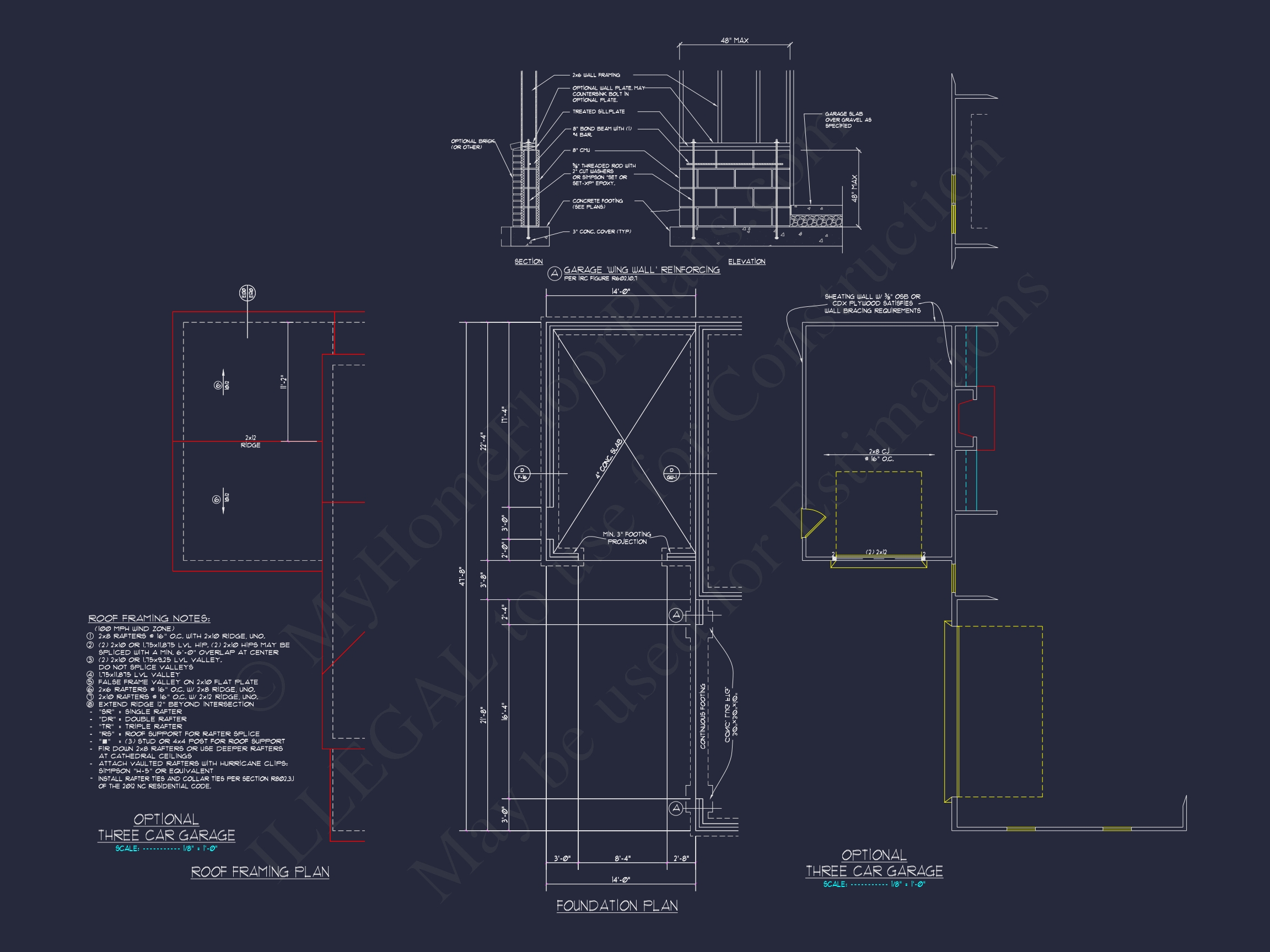 Colonial Revival Home Plan With 2-Story Floor Plan Design