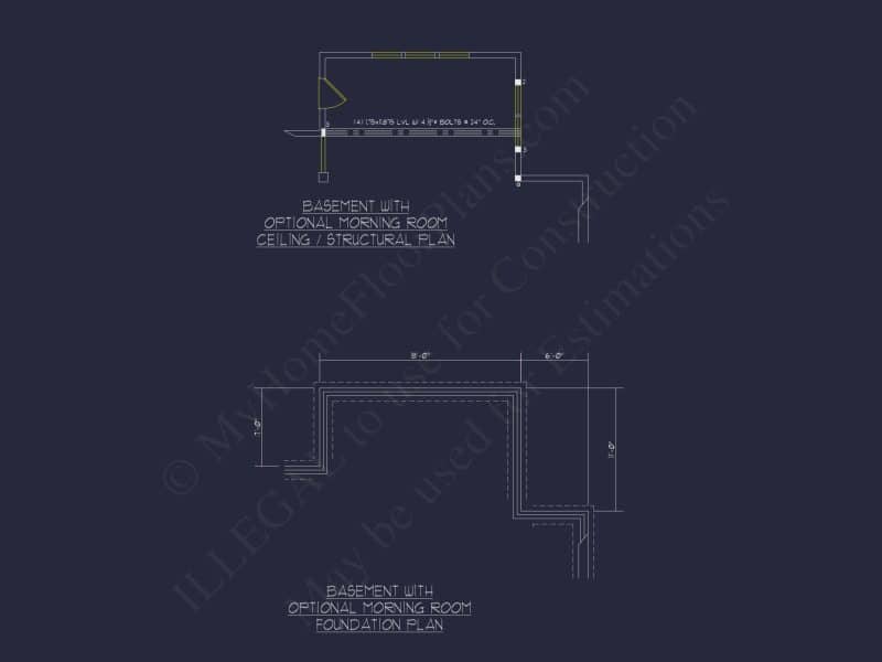 Colonial Revival house Plan With 2-Story Floor Plan Design