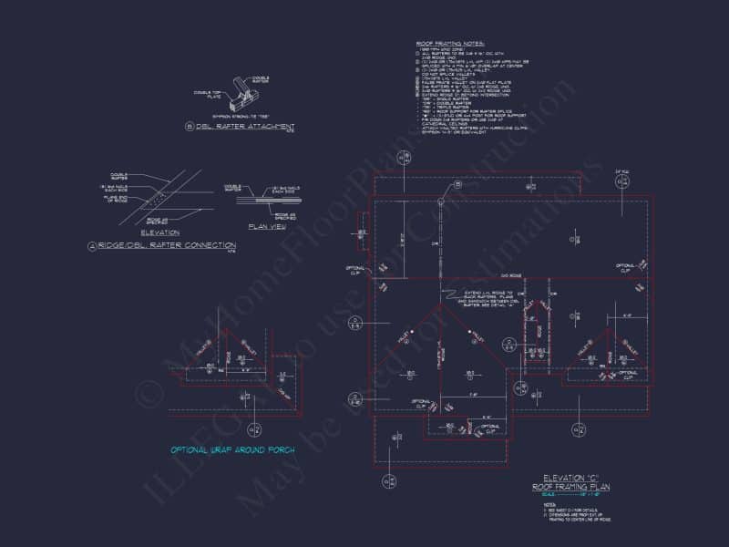 Colonial Revival house Plan With 2-Story Floor Plan Design