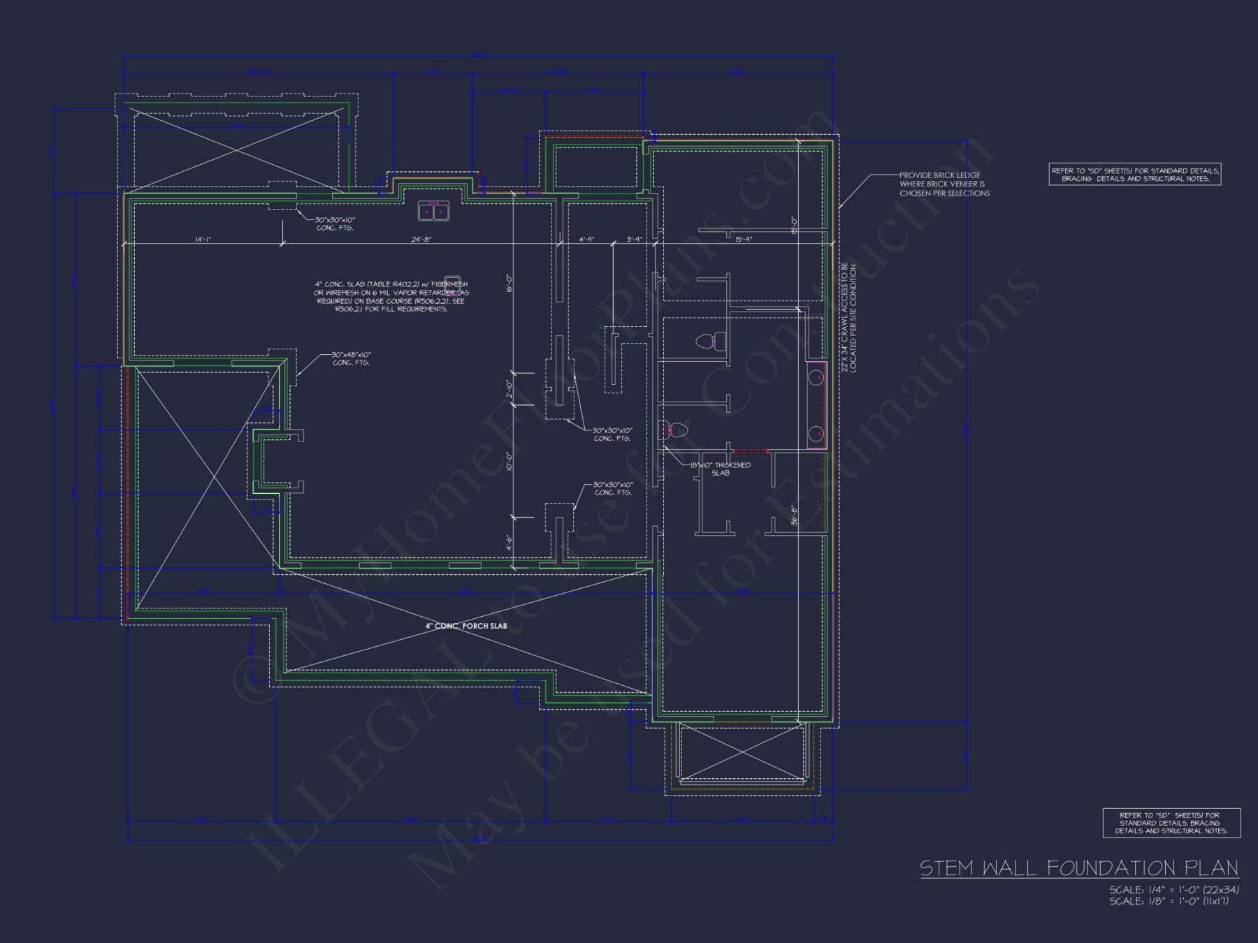 Colonial Revival house Plan with 5 Bedrooms and 2 Floors