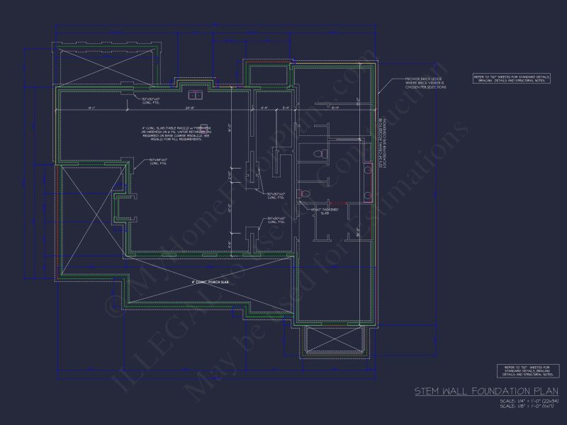 Colonial Revival house Plan with 5 Bedrooms and 2 Floors