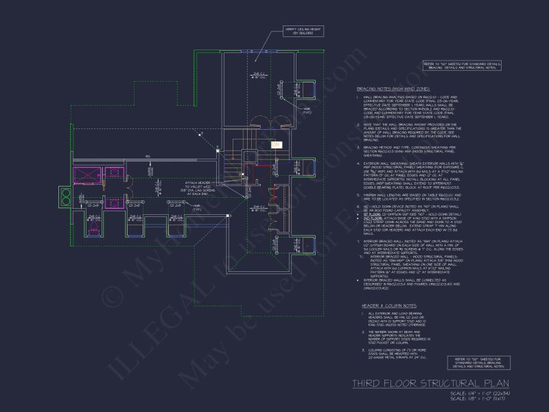 Colonial Revival house Plan with 5 Bedrooms and 2 Floors