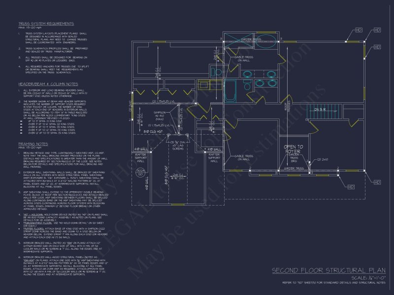 Colonial Revival house Plan with CAD Floor Plans and Designs