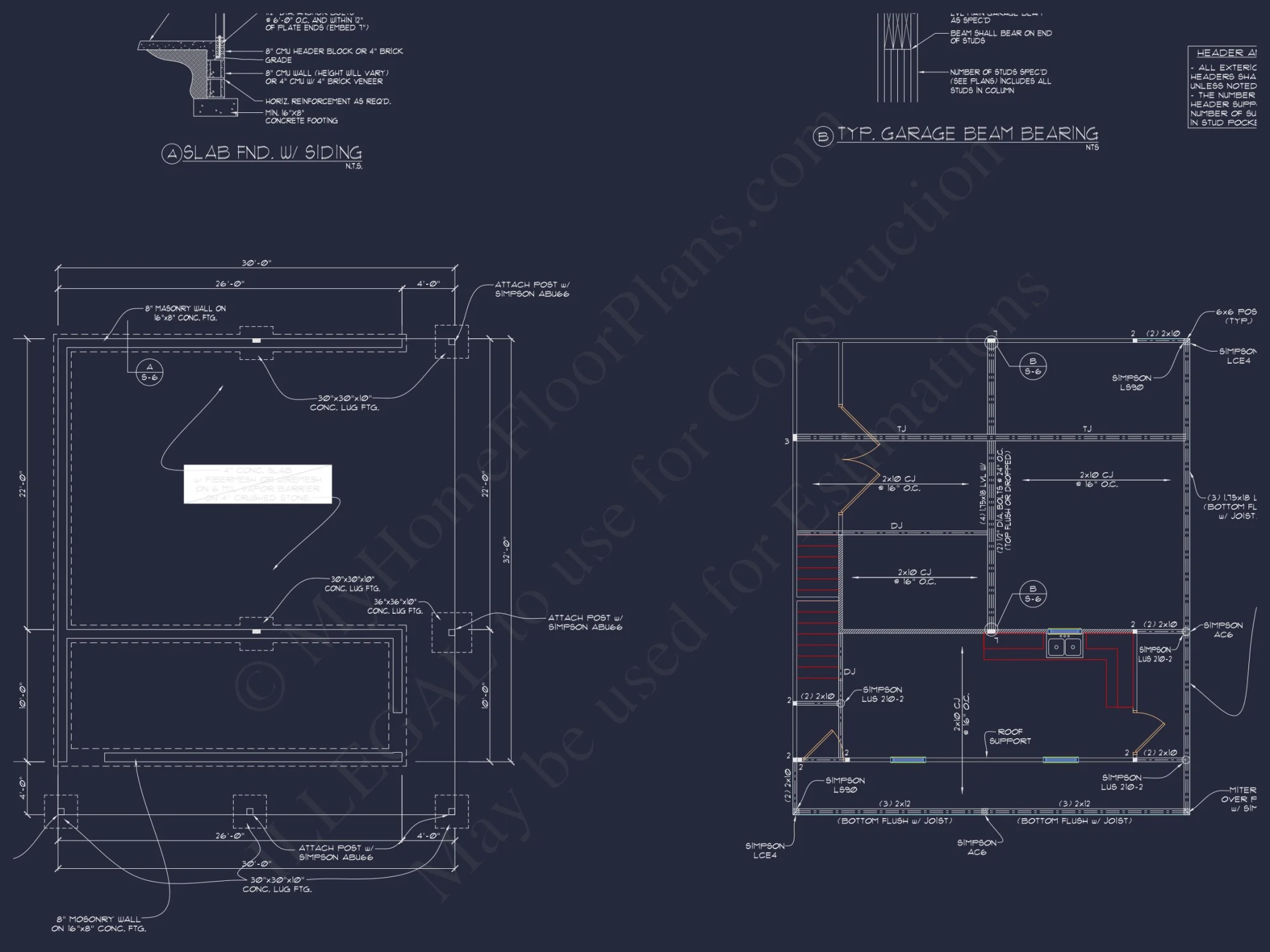 Colonial Revival house Plan with Floor Plans & CAD Designs