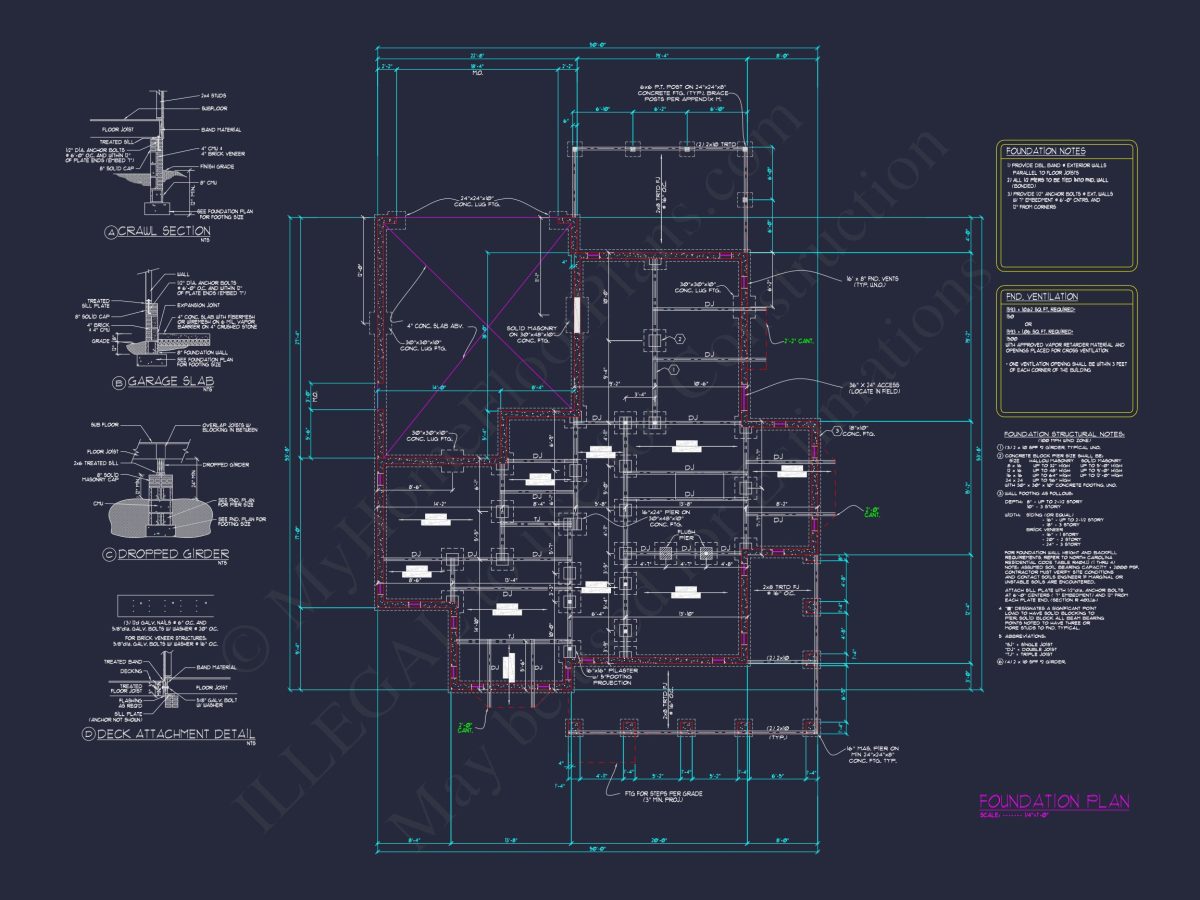 Colonial Revival house Plan with Full Blueprint and CAD Design