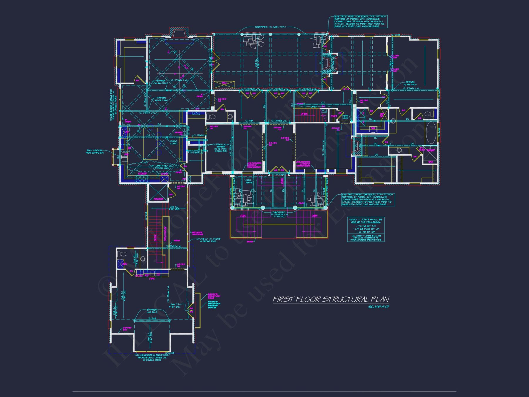 Colonial Revival house Plan with Spacious Floor Designs and CAD Blueprints