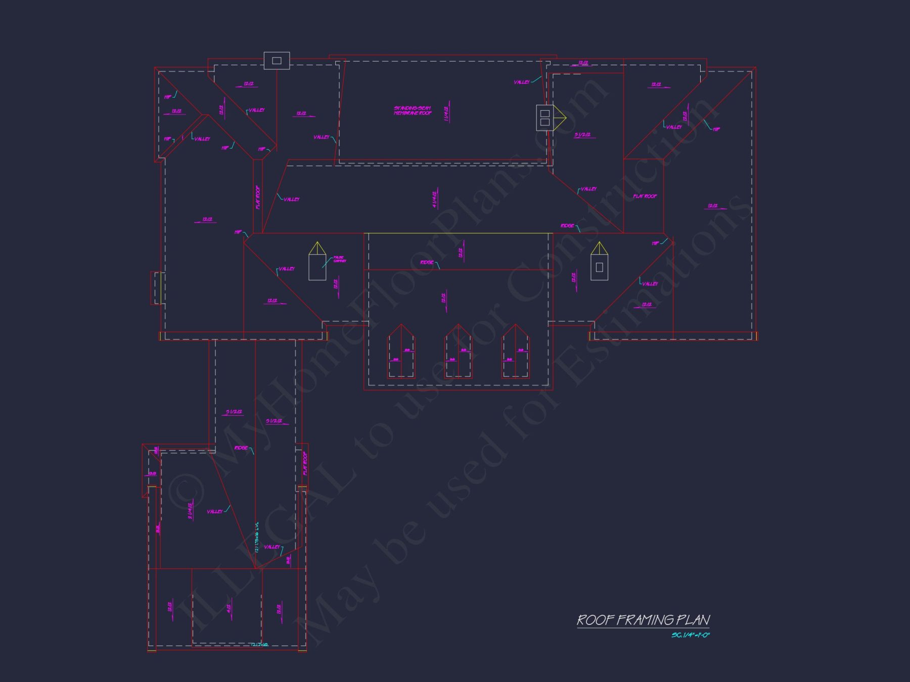 Colonial Revival house Plan with Spacious Floor Designs and CAD Blueprints