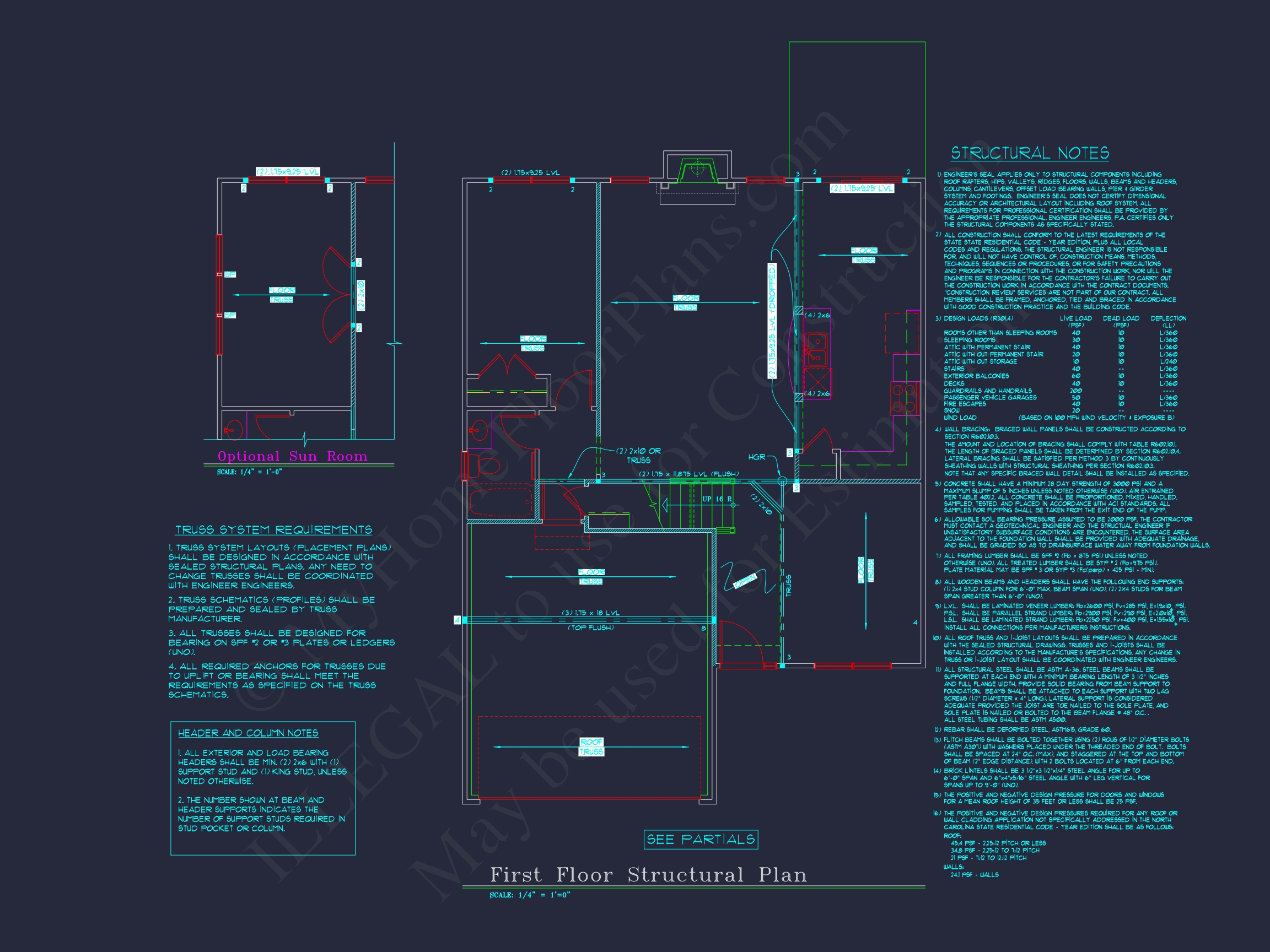 Colonial-Style 2-Story Home Blueprint with 4 Bedrooms