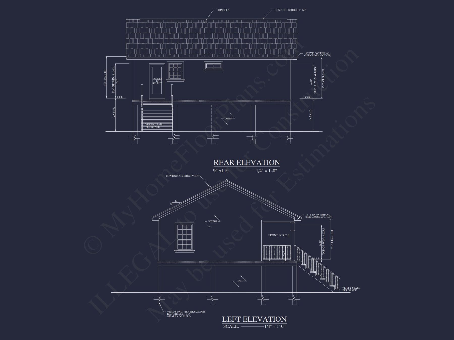 Compact Beach house Plan with 1-Story CAD Designs & Blueprint
