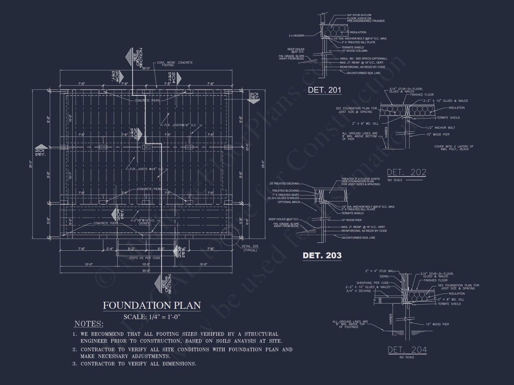 Compact Beach house Plan with 1-Story CAD Designs & Blueprint