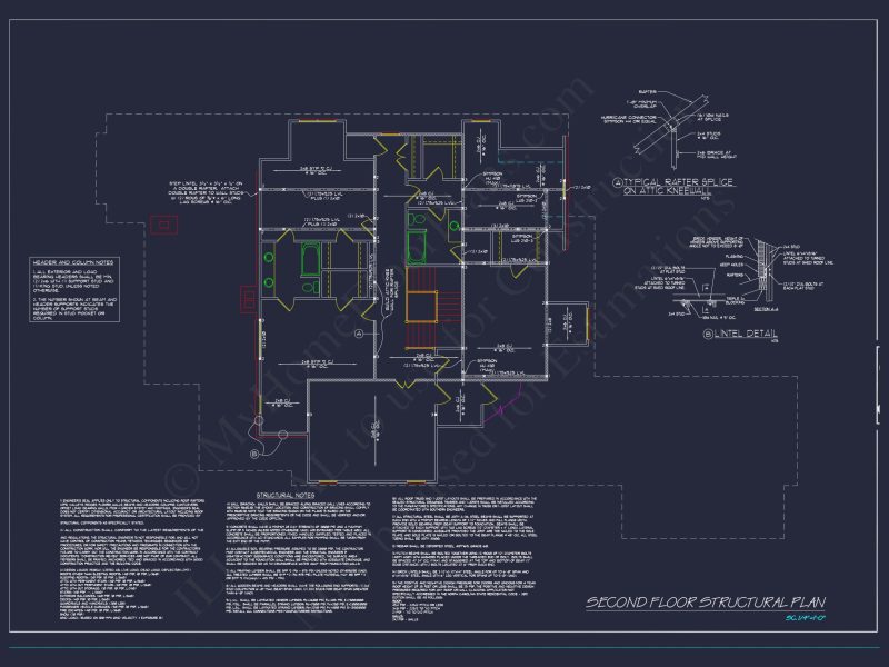 Compact Garage Floor Plan with Living Space - CAD Blueprint