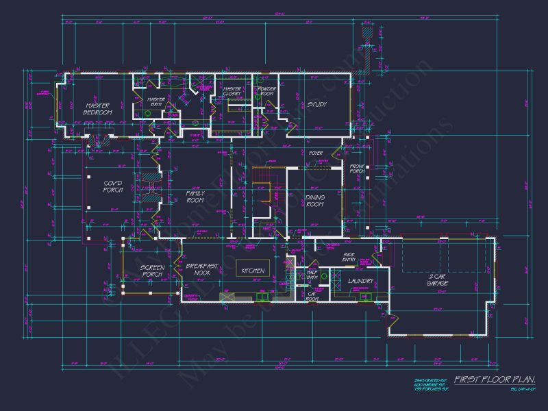 Compact Garage Floor Plan with Living Space - CAD Blueprint