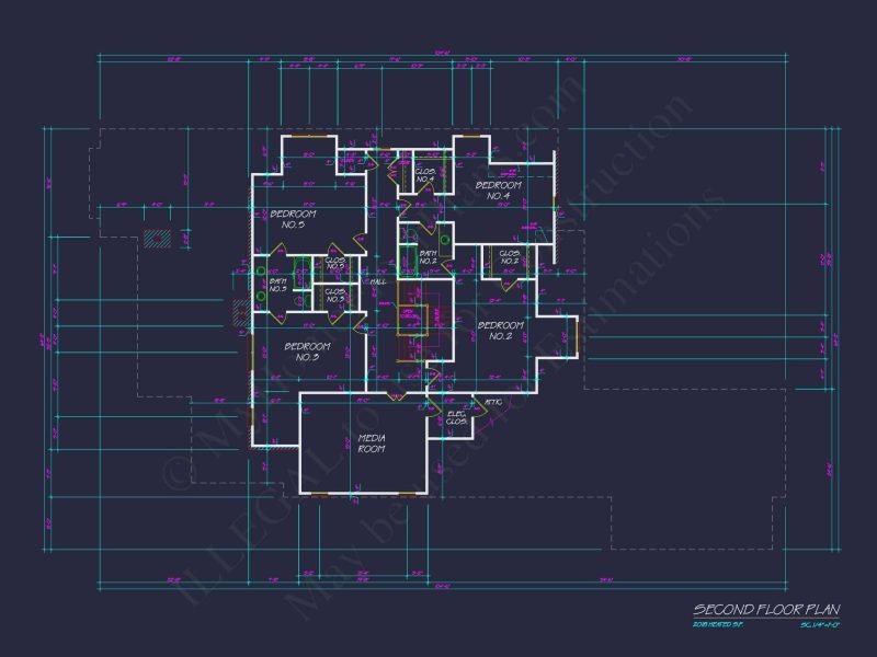 Compact Garage Floor Plan with Living Space - CAD Blueprint