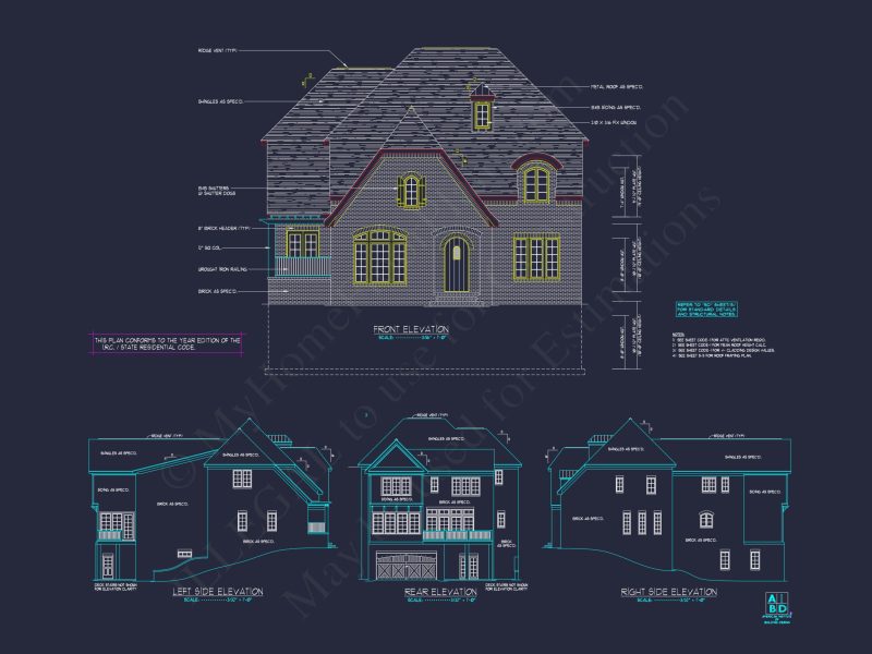 Compact Garage house Plan with 2 Stories and 1 Bedroom