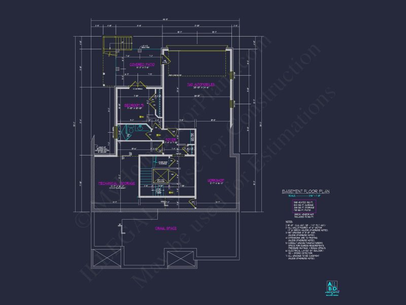 Compact Garage house Plan with 2 Stories and 1 Bedroom