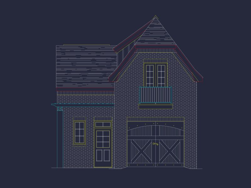 Compact Garage house Plan with 2 Stories and 1 Bedroom