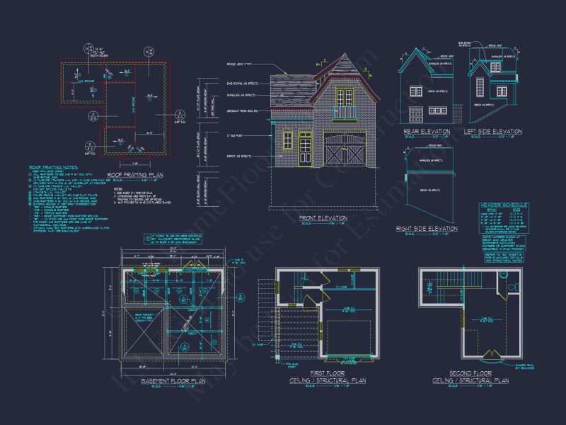 Compact Garage house Plan with 2 Stories and 1 Bedroom
