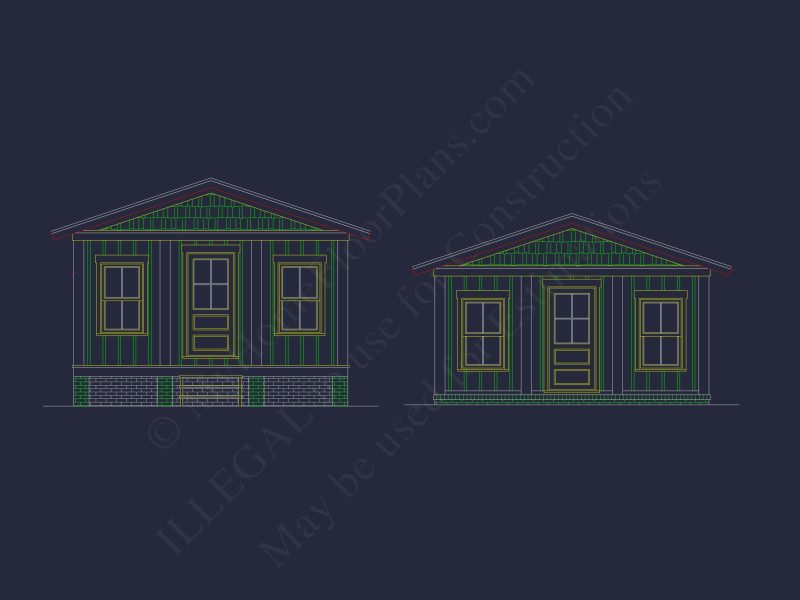 Compact house Floor Plan with Detailed CAD Architecture Design