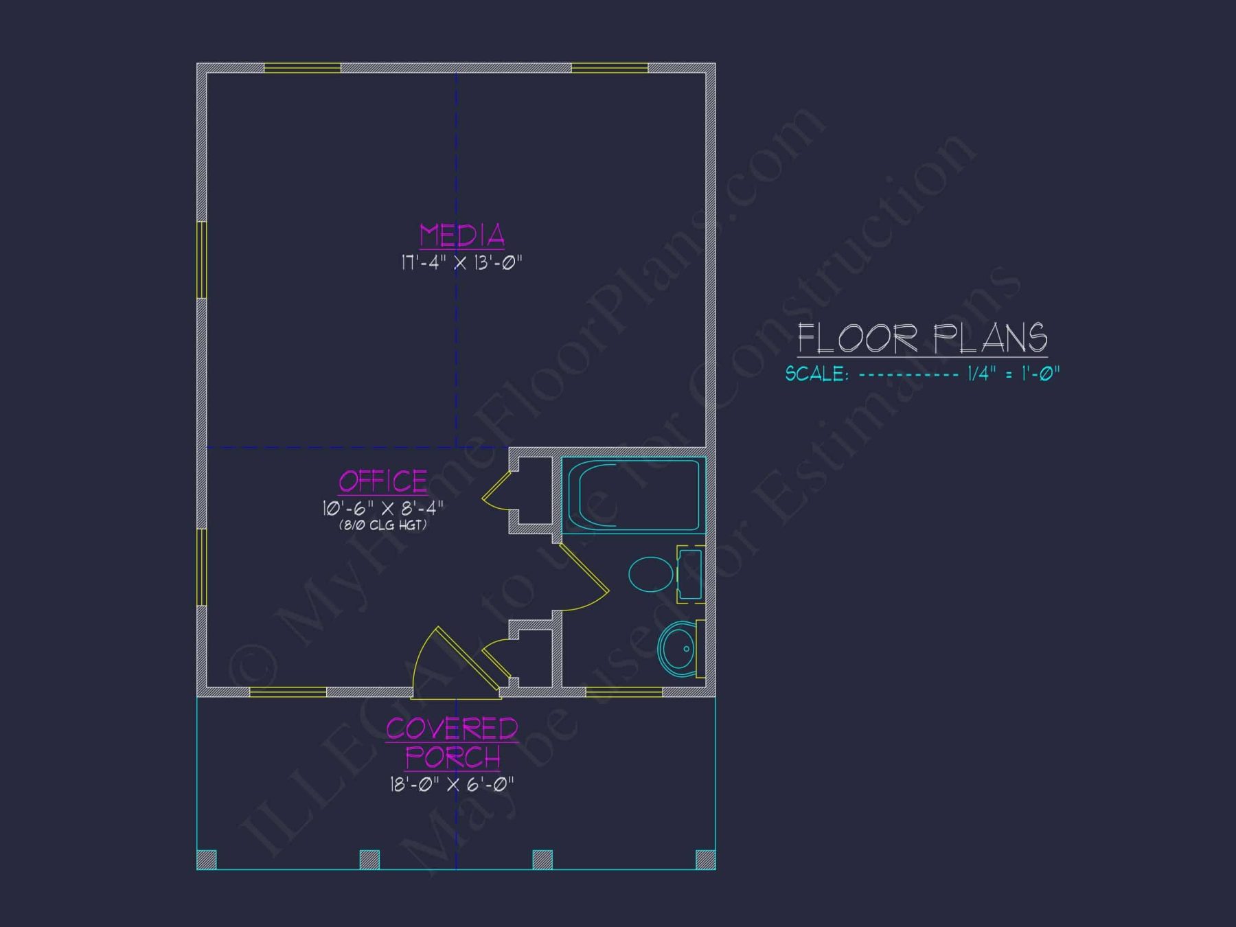 Compact house Floor Plan with Detailed CAD Architecture Design