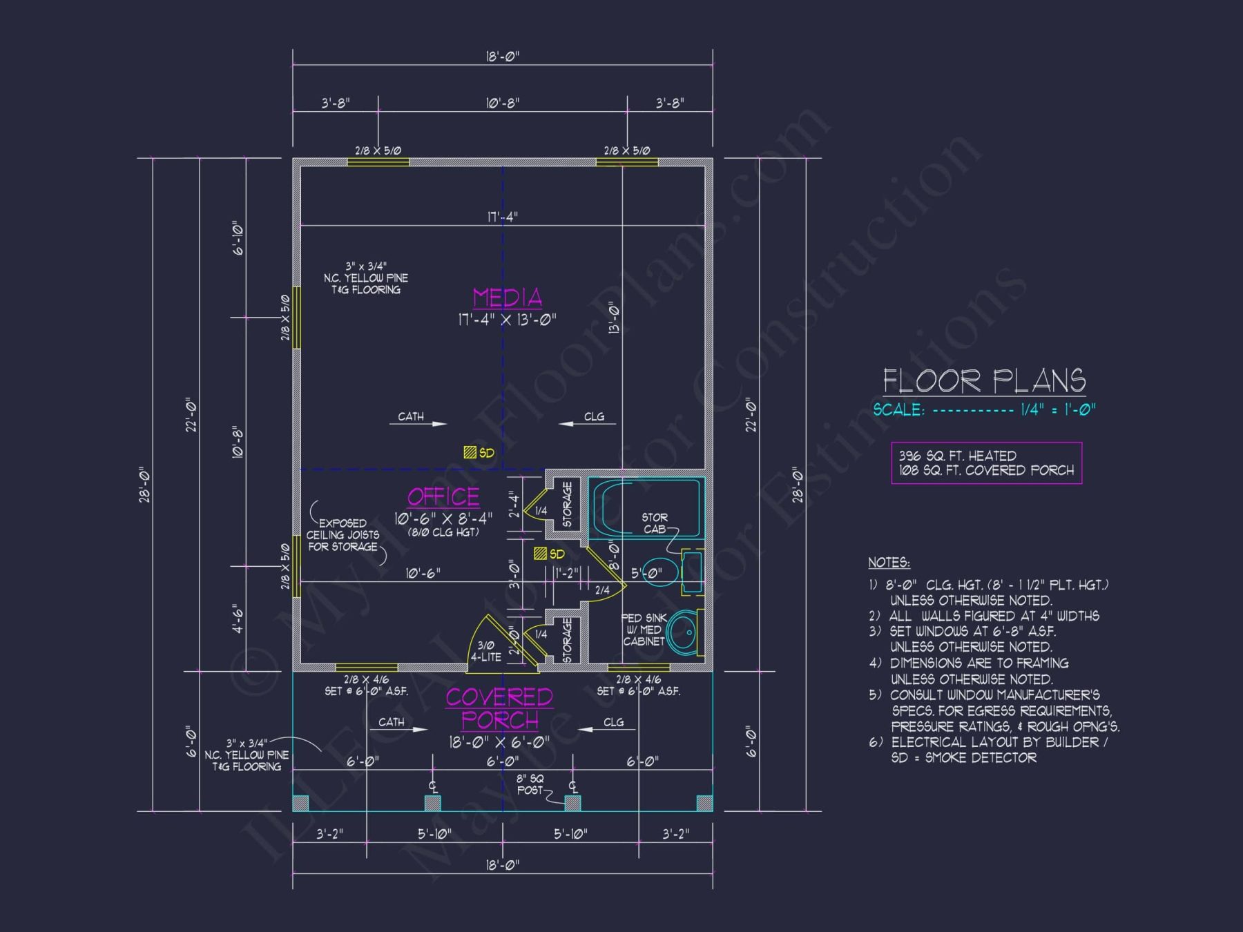 Compact house Floor Plan with Detailed CAD Architecture Design