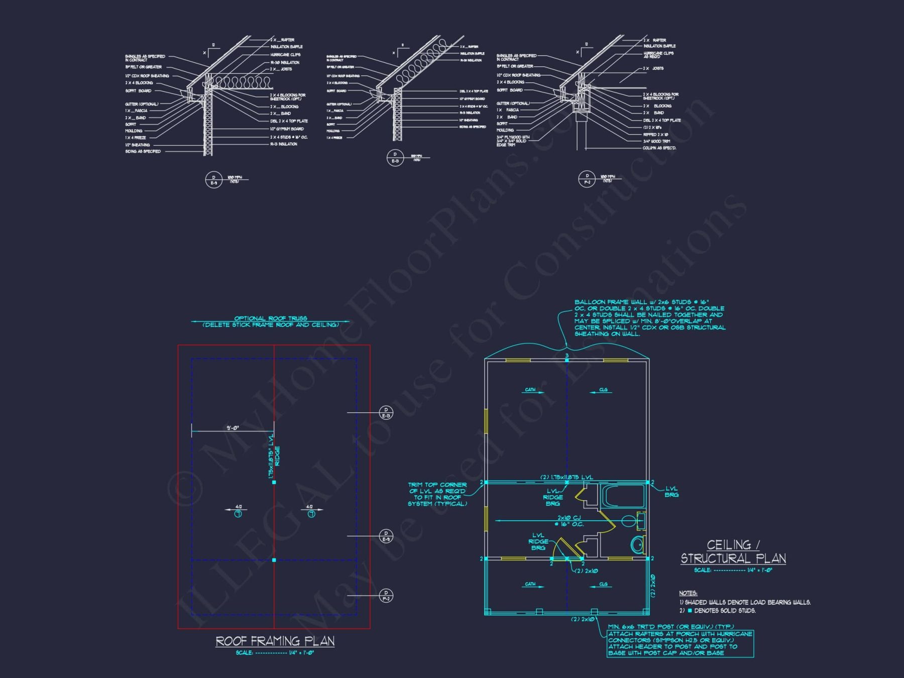 Compact house Floor Plan with Detailed CAD Architecture Design