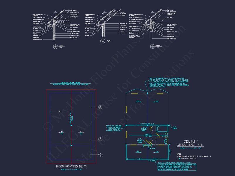 Compact house Floor Plan with Detailed CAD Architecture Design
