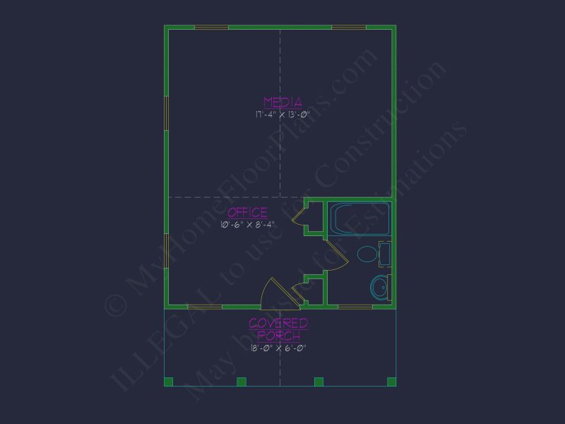Compact house Floor Plan with Detailed CAD Architecture Design