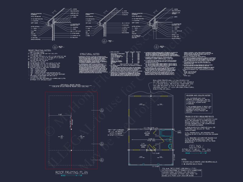 Compact house Floor Plan with Detailed CAD Architecture Design