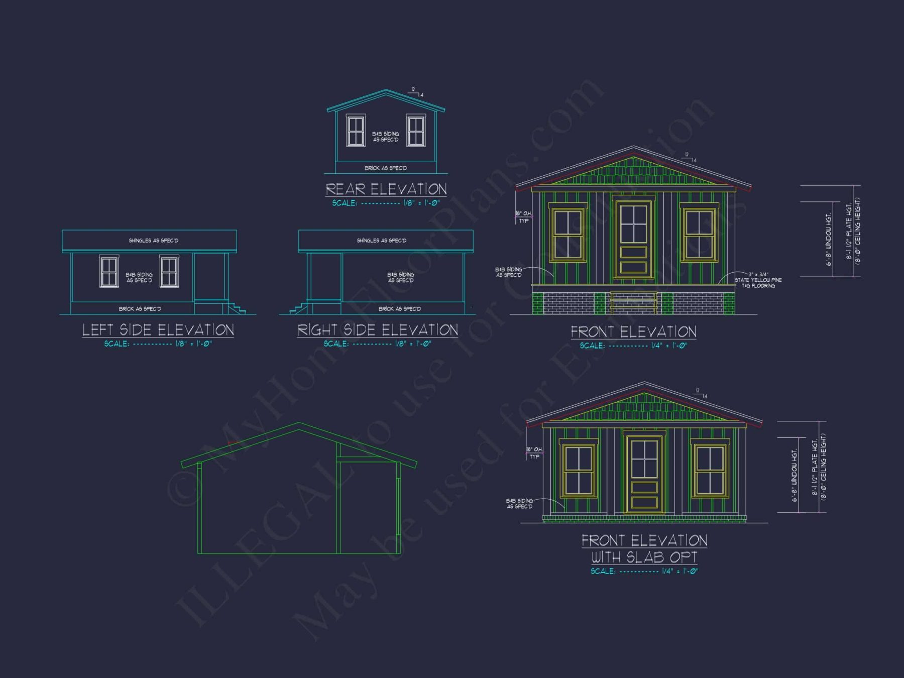 Compact house Floor Plan with Detailed CAD Architecture Design