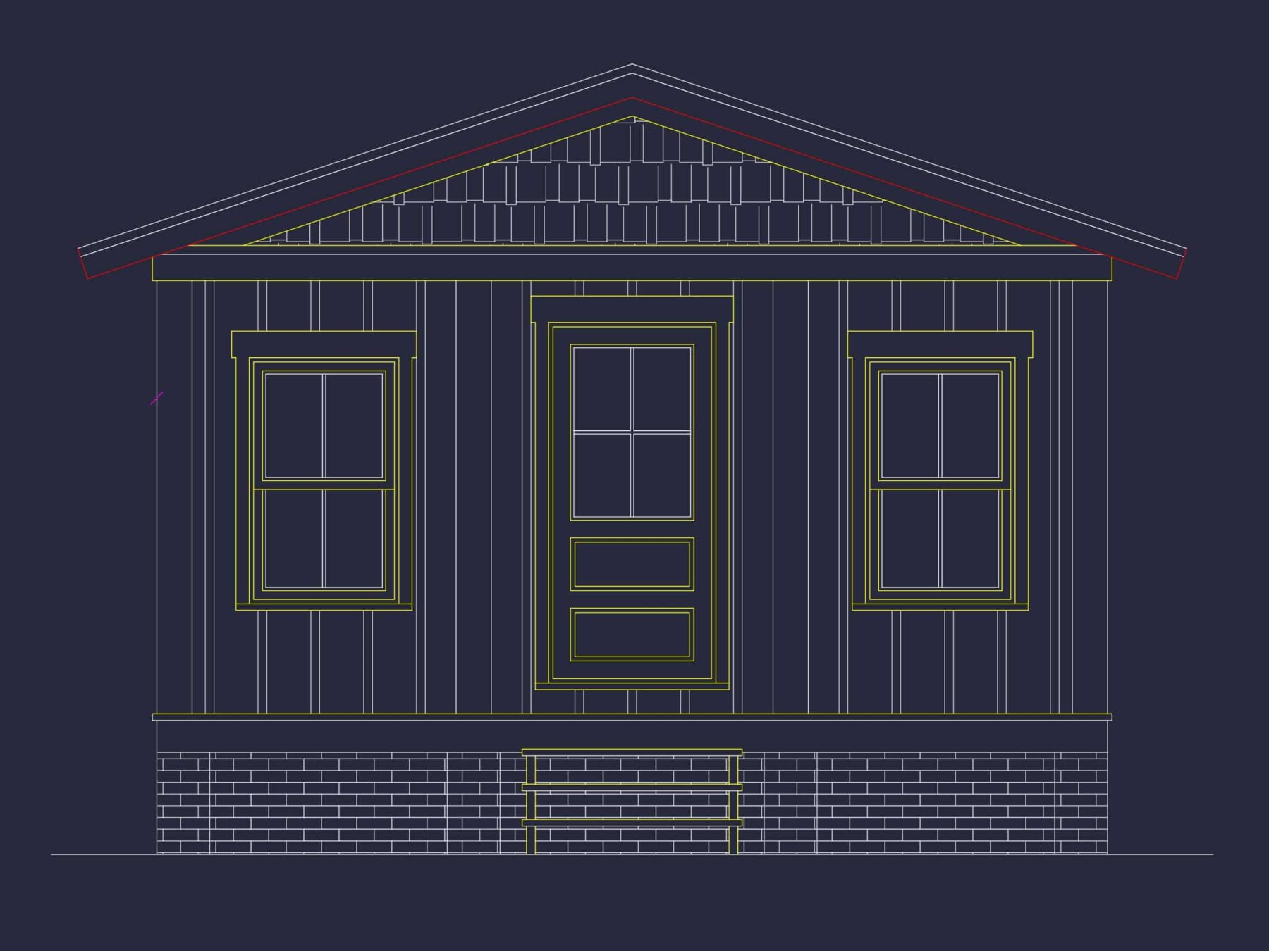 Compact house Floor Plan with Detailed CAD Architecture Design